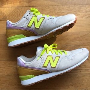 Neon Yellow, Pink & Cream 696 Sneakers
